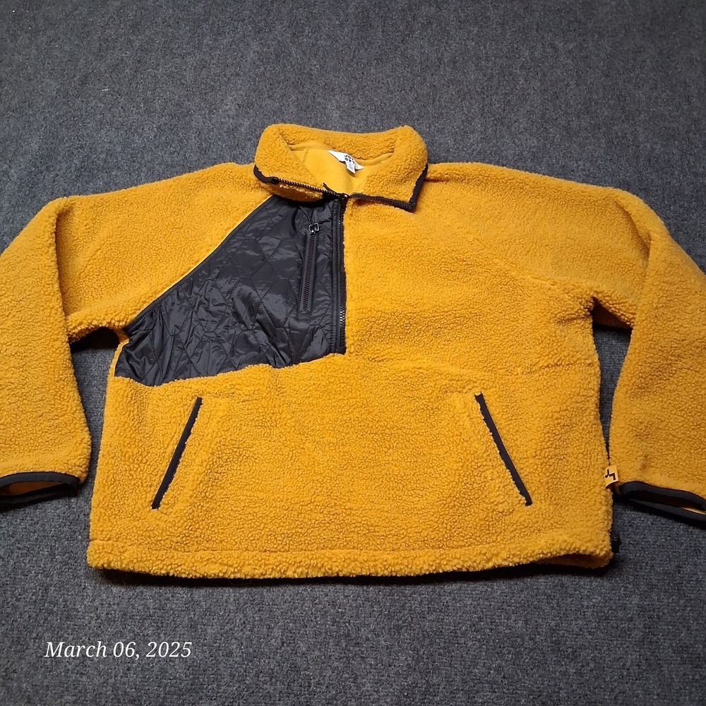JoyLab Joy Lab 1/2 Zip Pullover Fleece Sweater Jacket‎ Yellow Size XL
